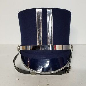 Lot of 2 Marching Band Hat Shako Blue Fruhauf Size 7 and 7 3/8